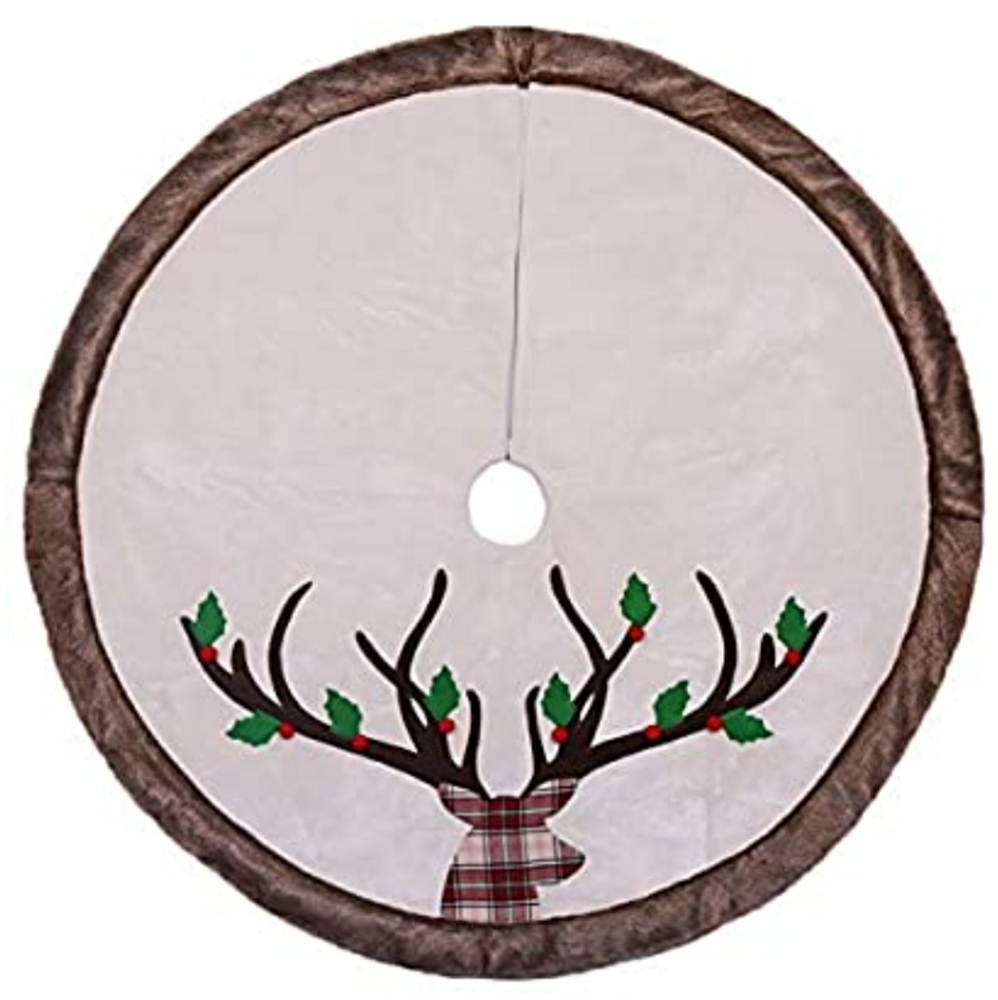 NEW Valery Madelyn 48 in Pre-lit Woodland Christmas Tree Skirt